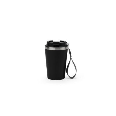SPITZ. Stainless steel travel mug (90 recycled) with PP outer wall and matte finish 440 mL